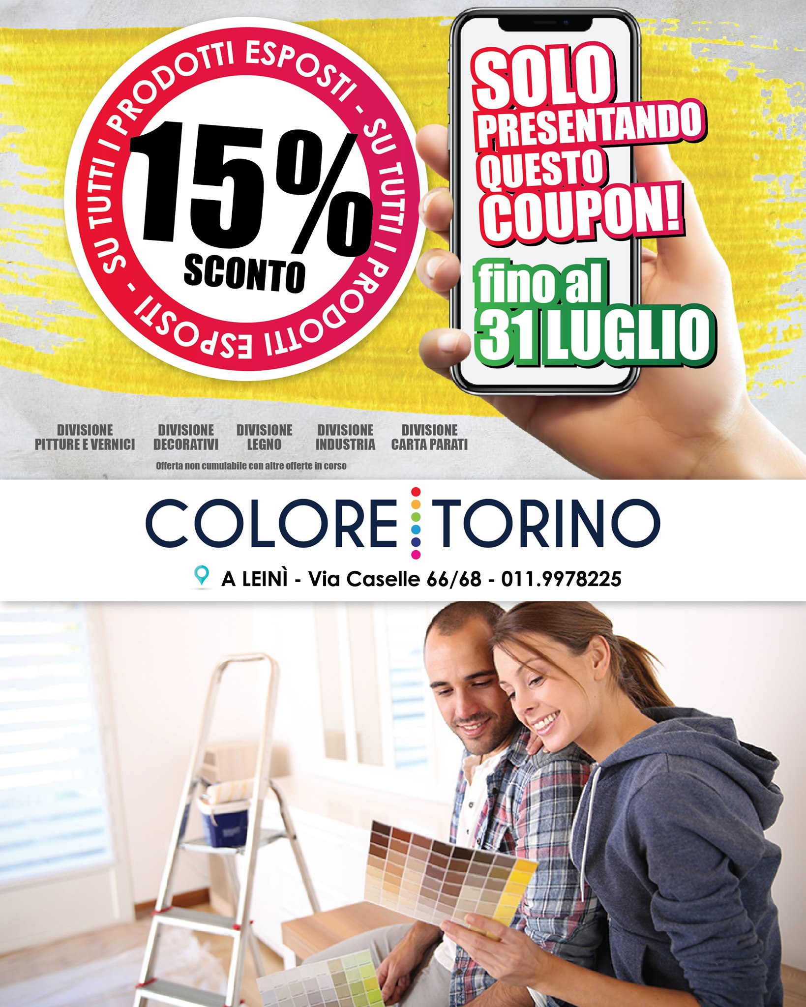 15% di sconto Colore Torino